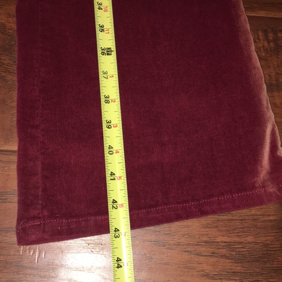 Boutique Burgundy Corduroy Flare Jeans - Picture 4 of 11